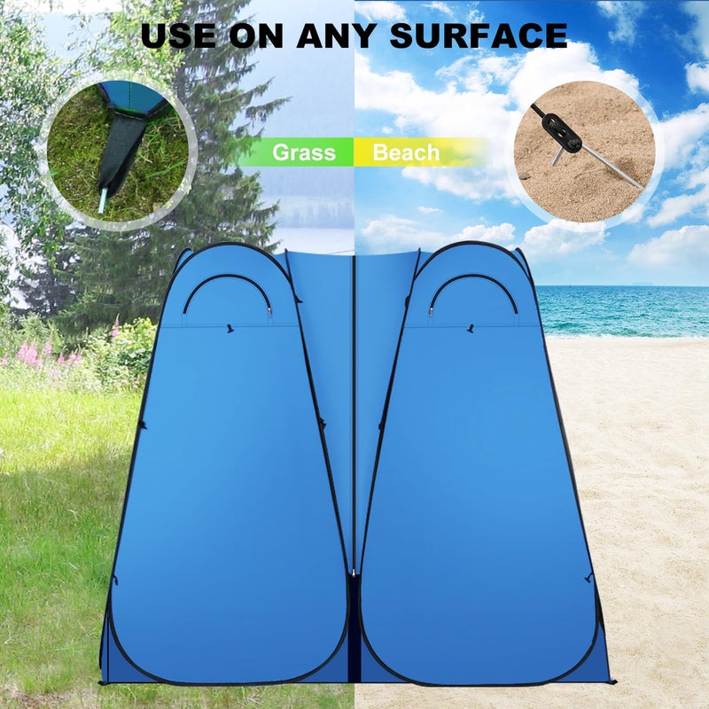 WolfWise 2 Room Pop Up Shower Privacy Tent Dressing Room Sun Shelter for Outdoor Camp Toilet Camping Biking Fishing - Image 2